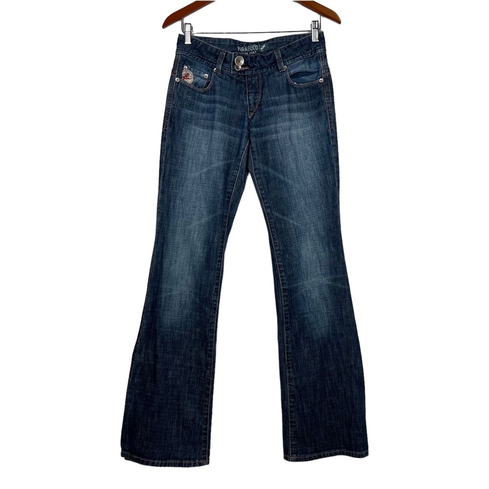 Y2K Parasuco Denim Low Rise Bootcut Flare Dark Wash Jeans